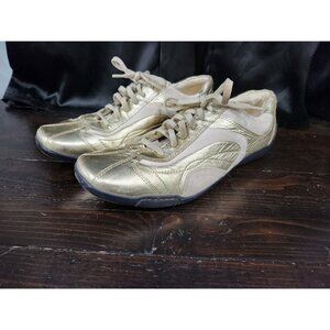 EUC Naturalizer Cade Gold Leather & Suede Lace-Up Casual Fashion Sneakers/Sz 11M